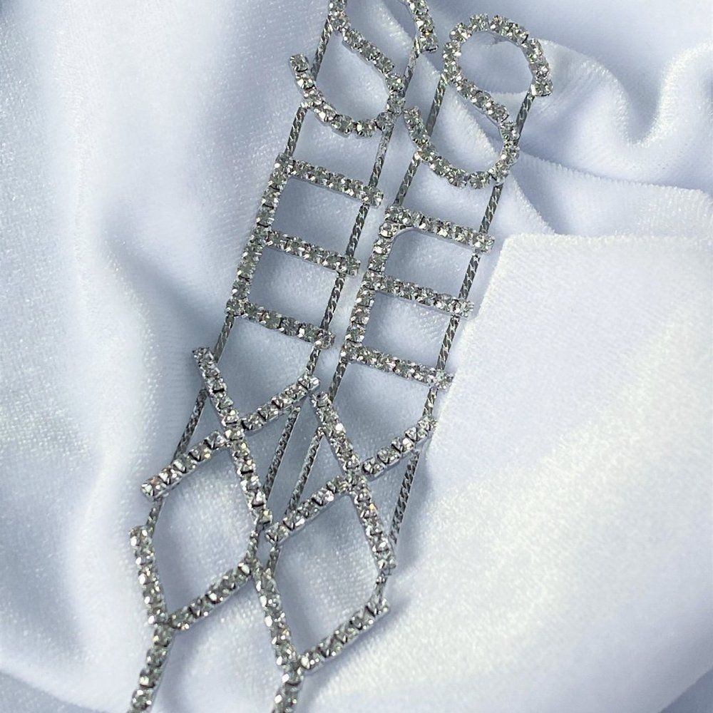 SILVER "Call Me Sexy" Rhinestone Earrings
